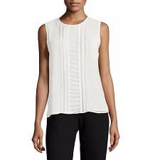 Frugal Friday's Workwear Report: Sleeveless Pintucked Top - Corporette.com
