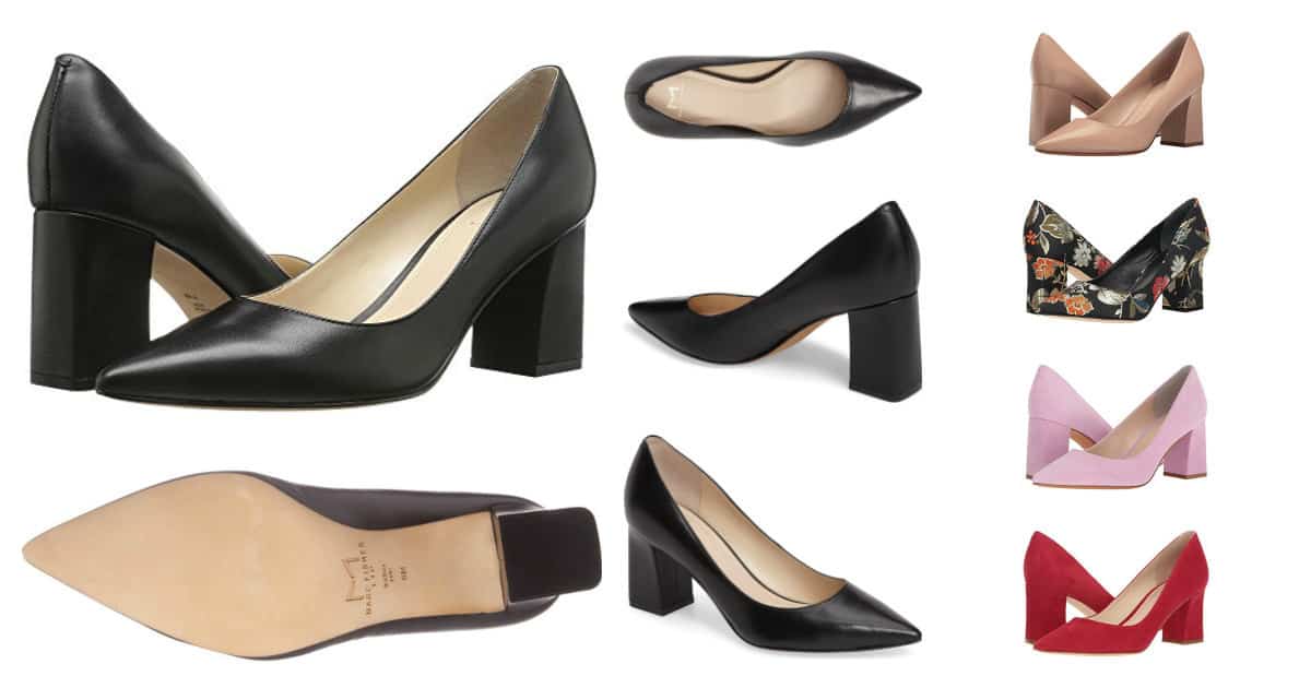 modern but classic block heel for work