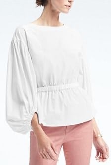 banana republic bishop sleeve blouse for work