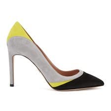 Coffee Break: 'Pointy Lace Mix' Colorblock Suede Pump 