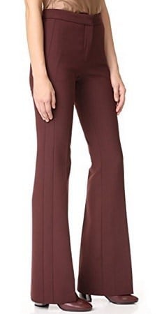 flared paneled pants for work