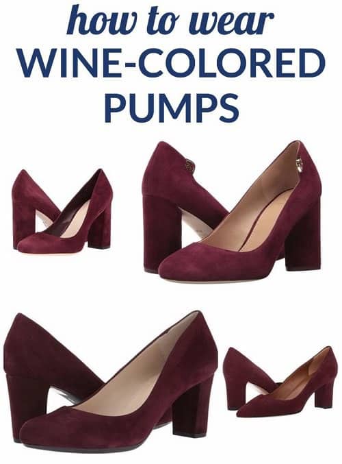 wine colour high heels