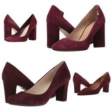 wine colored platform heels