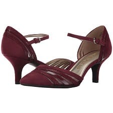 wine colored pumps