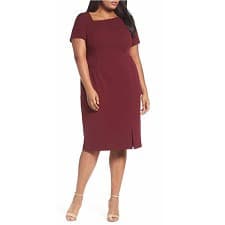 Wednesday’s Workwear Report: Asymmetrical Neck Sheath Dress