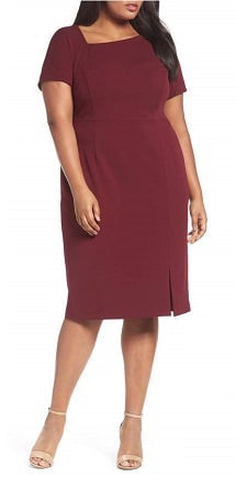 Wednesday's Workwear Report: Asymmetrical Neck Sheath Dress ...