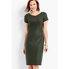 Splurge Monday’s Workwear Report: Luxe Wool Cashmere Flannel Cap-Sleeve Dress