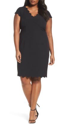 Wednesday's Workwear Report: Scalloped Crepe Sheath Dress