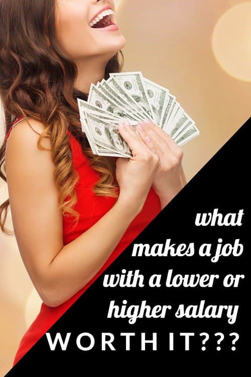Here's a fun topic: when is a lower salary worth it to you -- and what will you put up with for a higher salary? At this stage of the game are you more interested in benefits, work-life balance, room for advancement, an easier commute, less of a face-time requirement, or more? (A related question: do you believe that $75K is the "perfect" salary?) 