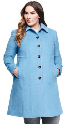 affordable wool coats for women from Lands' End