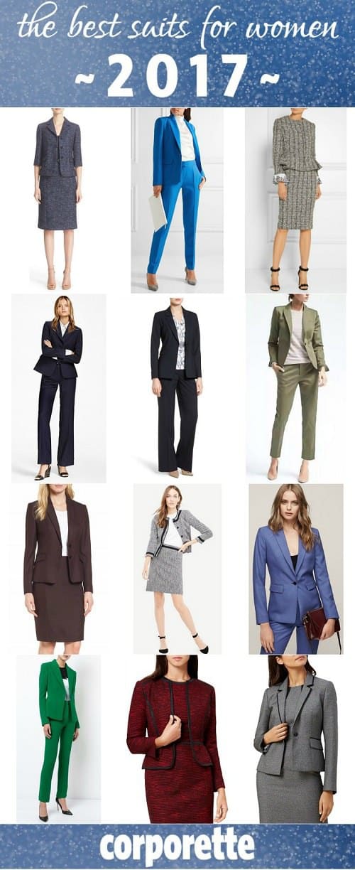 From budget suits for women to splurgey designer suits, these are some of our favorite suits from our "Suit of the Week" feature throughout 2017!