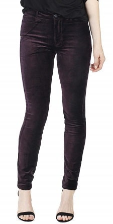 A woman wearing a PAIGE Hoxton Velvet High Rise Crop Ankle Pant Jeans