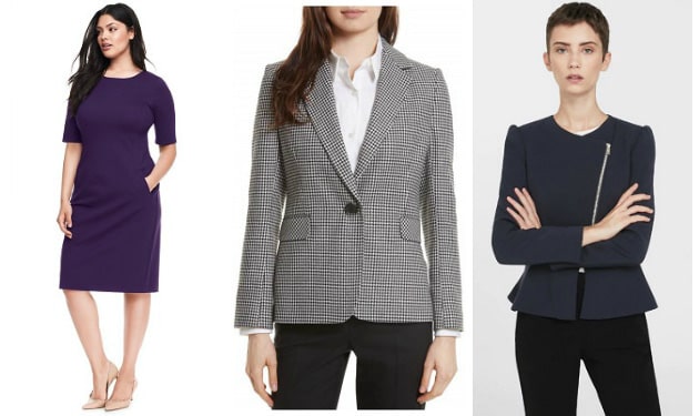 what to wear to work 2017: favorite recommendations from Corporette - Lands' End, Helene Birman, Mango