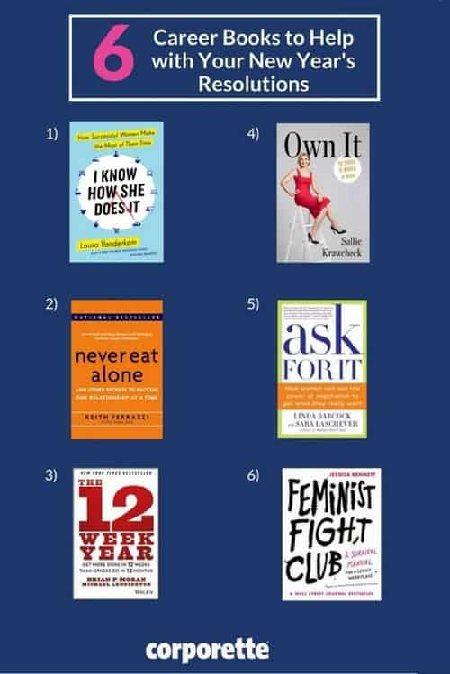 We rounded up six books to help you achieve your New Year resolutions for your career and beyond, including I Know How She Does It, The 12 Week Year, Never Eat Alone, Own It, Ask For It, and Feminist Fight Club! Which are your favorite books for career advice and practical self-help tips?