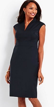 Workwear Hall of Fame: Seasonless Wool Extended-Shoulder Sheath Dress ...