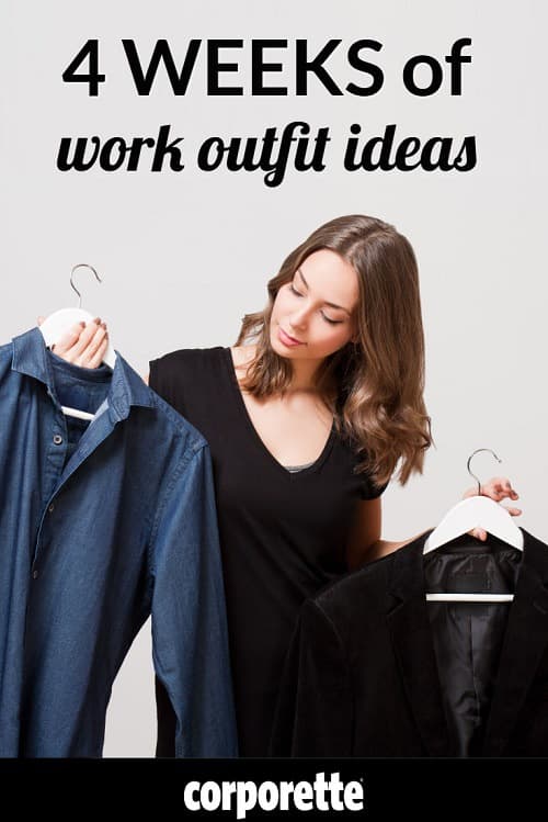  Ever wish you had several weeks' worth of work outfit ideas — and had what you needed in your closet? Our four week work outfit challenge is for you!