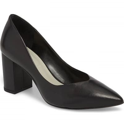 comfortable heel for work with modern block heel