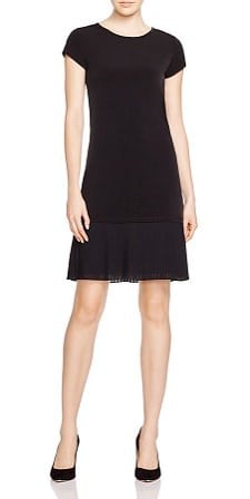 Pleat Hem Shift Dress