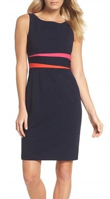 Wednesday's Workwear Report: Sleeveless Colorblock Dress - Corporette.com