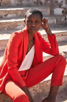 Sézane red suit