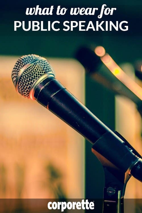 Whether you're teaching, presenting at a conference, or being interviewed on TV, it can be tricky for women to know what to wear for public speaking -- so we rounded up our best tips. Don't miss the comments, too; lots of great thoughts on microphone-friendly attire.