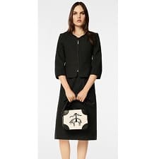 skirt suit in stretch cotton pique