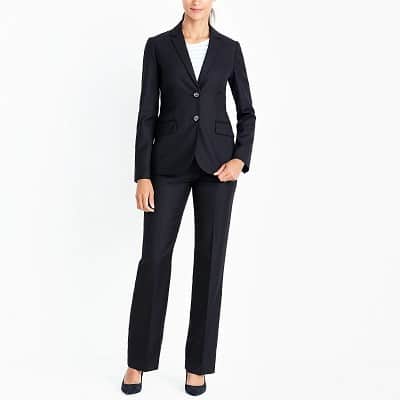 affordable women's suit in black