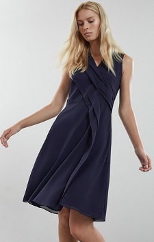 Tuesday's Workwear Report: Pleat Front V-Neck Dress - Corporette.com