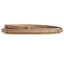 stylish women's belts for work - rose gold skinny belt from reiss
