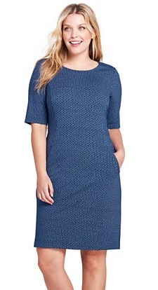 Plus size best sale elbow sleeve dress