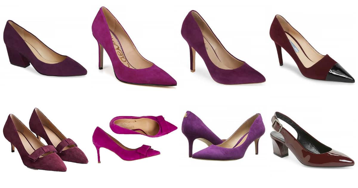 plum colored heels