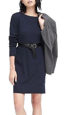 Wool-Cashmere Blend Boat-Neck Sweater Dress