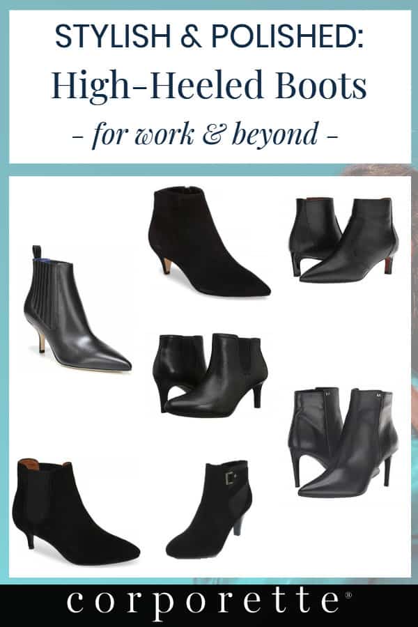 heeled boots for work