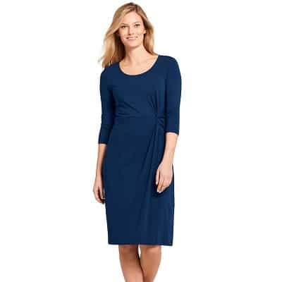 Frugal Friday's Workwear Report: 3/4 Sleeve Knit Scoopneck Knot Dress 