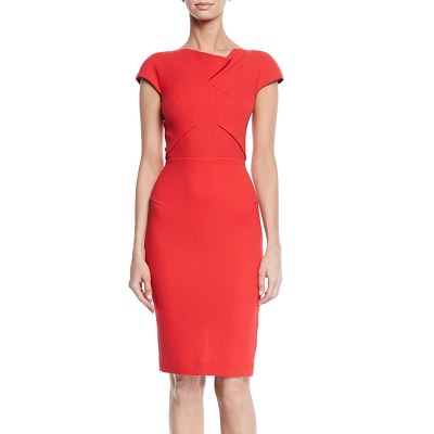 Splurge Monday's Workwear Report: Ivy Cap-Sleeve Tucked Asymmetric Dress 