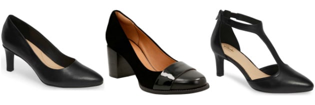 Clarks Collection Women's Size 9.5m Soft Cushion Black Comfort Pumps Heels  Shoes | eBay