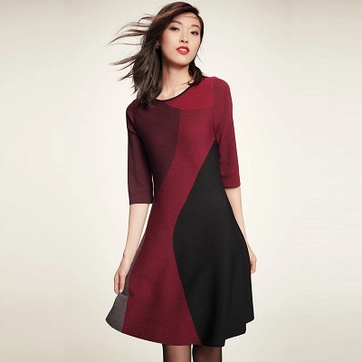 Tuesday's Workwear Report: Colorblock Twirl Dress