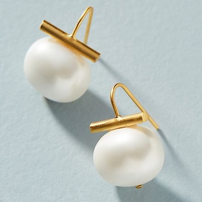 pebble pearl earrings