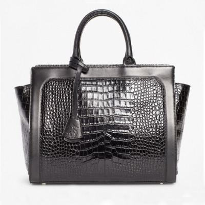 Coffee Break: Crocodile-Embossed Leather Handbag - Corporette.com