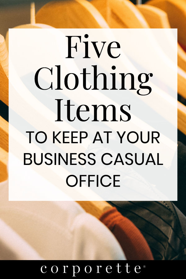 Women lawyers are often advised to keep a full suit at your office "in case of emergency," so we asked the readers: what clothes do you keep at your office? I rounded up my top 5 things to keep in a business casual office, and 3 additional things to keep in a conservative office -- but I love all the reader comments about what clothes THEY keep at their office! (Hint: old sneakers are on the list for a bunch of reasons!)
