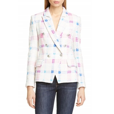 Splurge Monday's Workwear Report: Kenzie Double Breasted Tweed Blazer -  Corporette.com