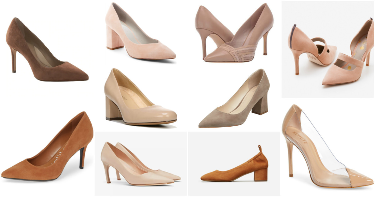 comfortable nude pumps