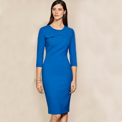 Splurge Monday's Workwear Report: Kenley Dress Cerulian Blue Crepe ...