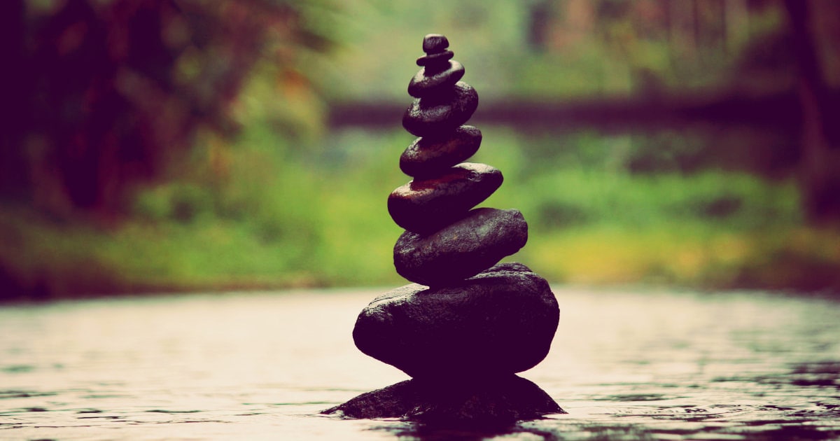 rocks stacked on top of each other