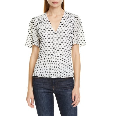 Splurge Monday's Workwear Report: Clip Pattern Silk & Cotton Blouse ...