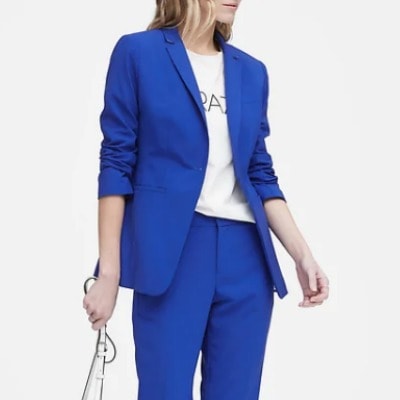 Long and hot sale lean blazer