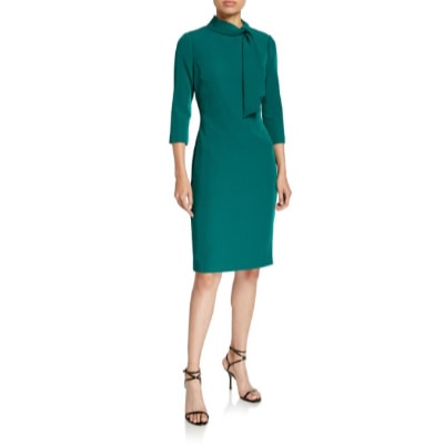 Splurge Monday's Workwear Report: Tie-Neck 3/4-Sleeve Day Dress ...