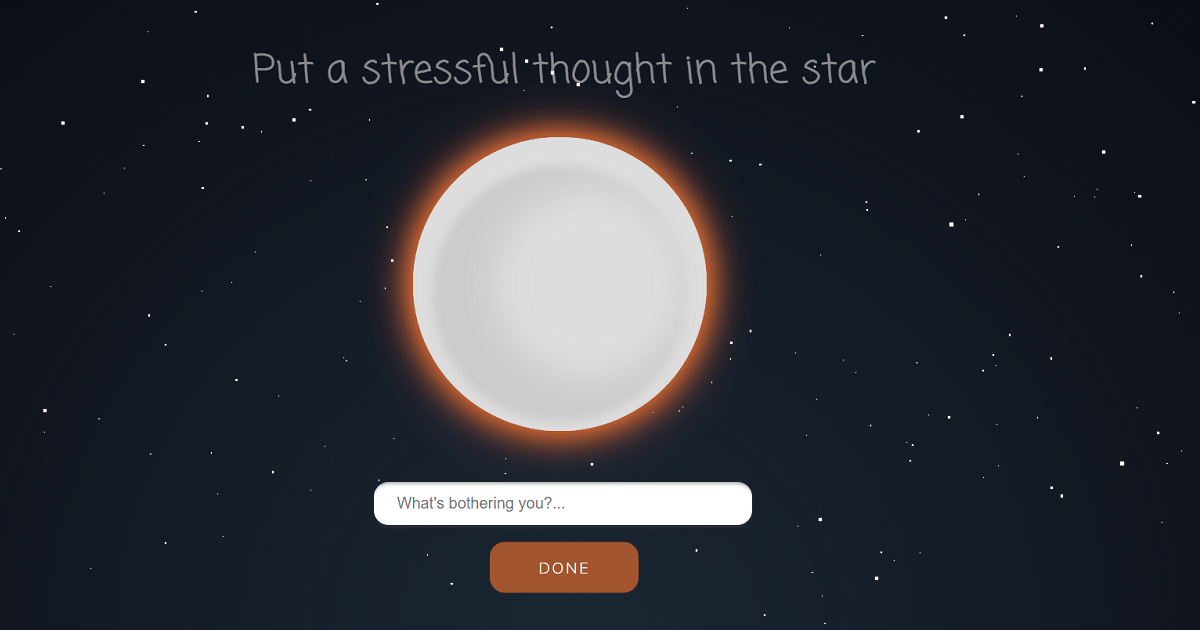 screenshot of 60-second meditation website