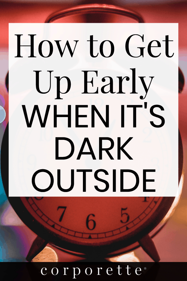 Dark fall and winter mornings kill me every year -- here are some of our best tips on how to wake up more easily when it's dark out, whether it's full on winter or if it's just before the big DST time change. #corporette #phillips #sunlightlamp #seasonaldepression #wintermornings #dst #wakinguptips