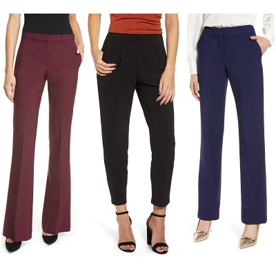 Suit pants with side pockets - Women